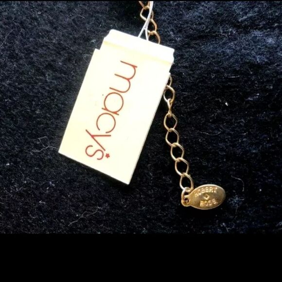 Faux Turquoise Blue, Blue Moonstone & Crystal Modern Fashion Flower Cluster - Picture 3 of 3